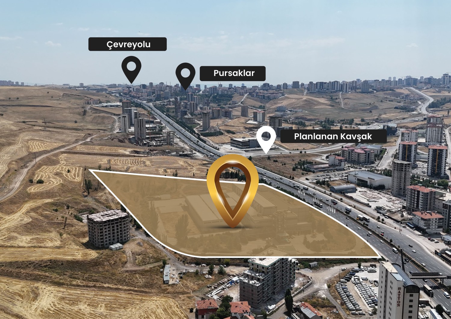 Ankaport Saray konum — çevreyolu yönü
